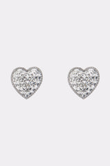 ALL MY HEART EARRING IN SILVER