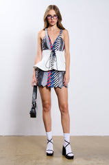 DELILA PINSTRIPE LACEUP BELT