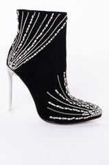 AZALEA WANG COME ALIVE AT NIGHT STILETTO BOOTIE IN BLACK