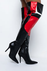 AZALEA WANG FAME IS ALL I GOT STILETTO BOOT IN BLACK