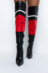 AZALEA WANG FAME IS ALL I GOT STILETTO BOOT IN BLACK