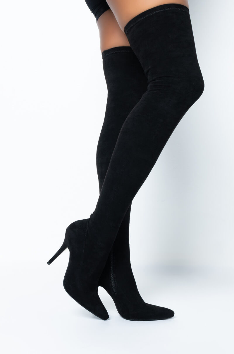 AZALEA WANG GOT ME STUCK TO YOU FITTED THIGH HIGH STILETTO BOOT