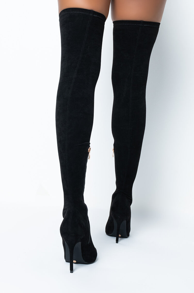 AZALEA WANG GOT ME STUCK TO YOU FITTED THIGH HIGH STILETTO BOOT