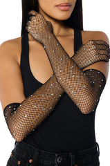BLING YA LIFE FISHNET GLOVES