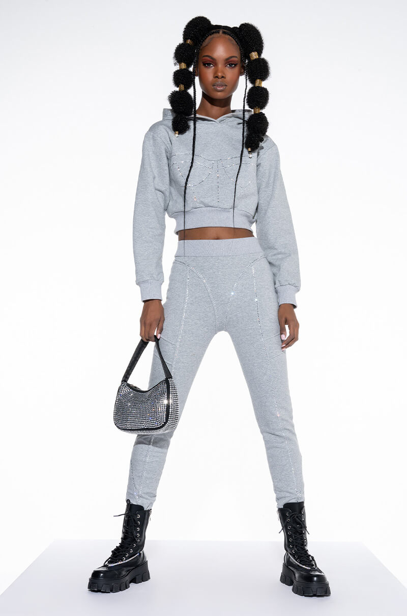 BODYLINES RHINESTONE SWEATPANT