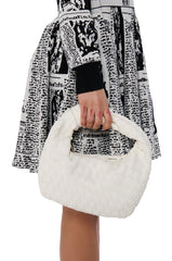 DAISY PU WEAVE PURSE