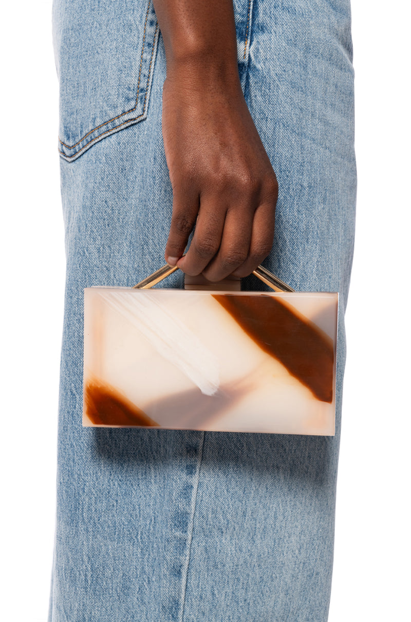 DEVOTED PVC BOX CLUTCH