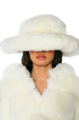 DIVINE FEMININE OVERSIZED FAUX FUR BUCKET HAT