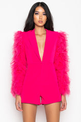 DO THINGS MY OWN WAY FASHION ROMPER DARK PINK