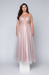 BLACK LABEL OVER ALL OF IT TULLE MAXI GOWN